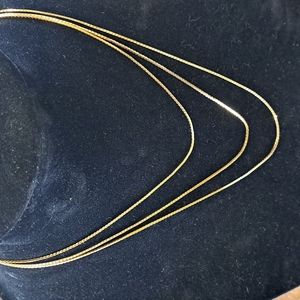 NAPIER 3 Strand Goldtone Necklace, descending length 16",17",18"